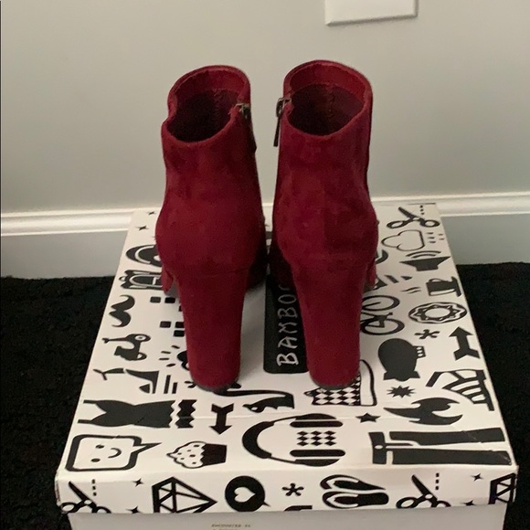 Open toe, chunky heel booties - Picture 3 of 7